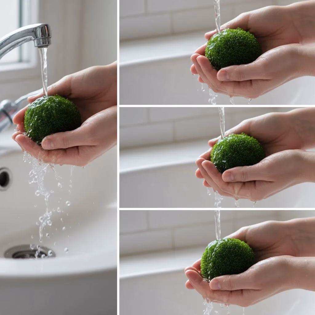 Marimo 7 Come Pulire il Tuo Marimo - Un Passaggio Fondamentale per la Sua Lunga Vita